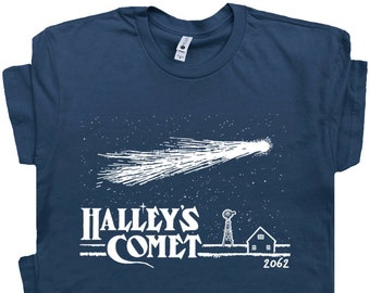 Halley's Comet T Shirt Funny Geek Shirts Graphic Science Shirts UFO T Shirt Astronomy Tee Shirts Astrology T Shirt Mens Womens Ladies Kids