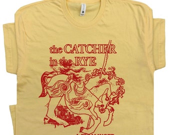 The Catcher in the Rye T Shirt Cooles Buch Shirt für Männer Damen Vintage Retro Verbotene Literatur Tshirt Literatur Geek Nerd Grafik Tee