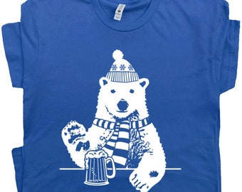 Cute Christmas Snow Bear Adult T Shirt Cute Christmas Snow Bear Adult T Shirt
