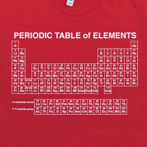 Periodiek systeem der elementen T-shirt geek shirts wetenschap shirts periodieke grafiek heren dames chemie shirt nerd zeggen oerknaltheorie Tees