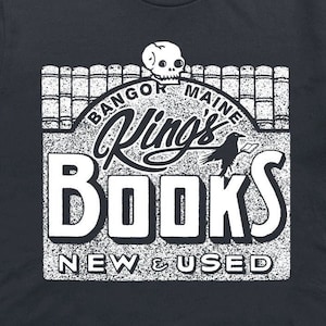 Camiseta King Bookstore Camisetas legais de livros para mulheres Homens Camiseta vintage de filme de terror Ocultismo Stephen Goth Gótico Edgar Allan Poe Hp Lovecraft Tee