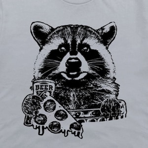 Raccoon T-Shirt. Cool Nature Raccoon Tee Raccoon T-Shirt. Cool Nature Raccoon Tee