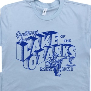 Lake of the Ozarks T Shirt Ozark Shirts For Men Women Cool Vintage Graphic Tee Retro Travel Souvenir Shirts Lake Theme Shirts Missouri Shirt