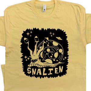 Alien Snail T Shirt Alien Shirt Weird Shirts Ufo Shirt For Men Women Kids Vintage Sci Fi Horror Shirts Slug Shirt Area 51 Shirt X-Files