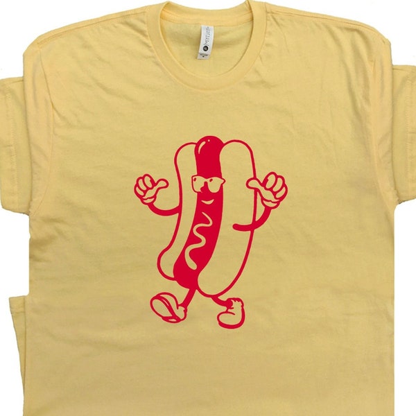 Hot Dog T Shirt Cool Hot Dog Graphic Shirt Funny Food Shirts For Men Women Kids Retro Vintage Hot Dog Eating Contest Tee Shirts