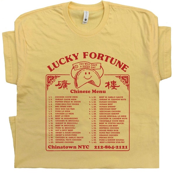 Chinese Food T Shirt Fortune Cookie Shirt Foodie Shirt Cool Retro Graphic Tee Chinese Take Out Menu Sriracha Shirt Ramen Noodles Shirt