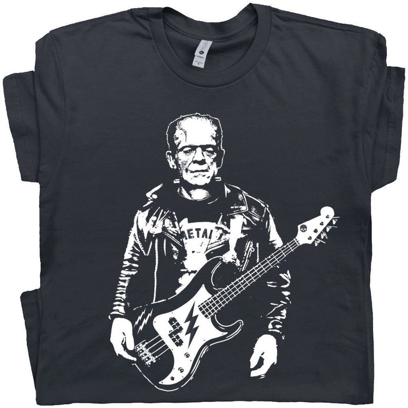 bass guitar t shirt frankenstein playing bass guitar shirt