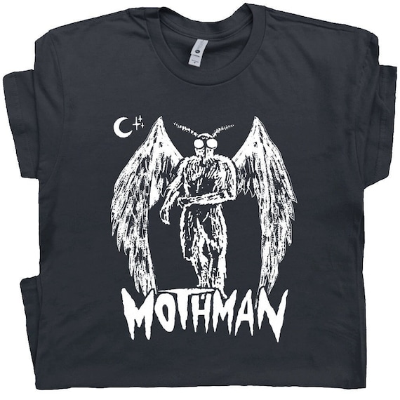 Mothman T Shirt Cool Cryptid Shirts for Men Women Ladies Guys Weird Strange Unusual Graphic Shirts Mothman Tshirts Cryptozoology Tee