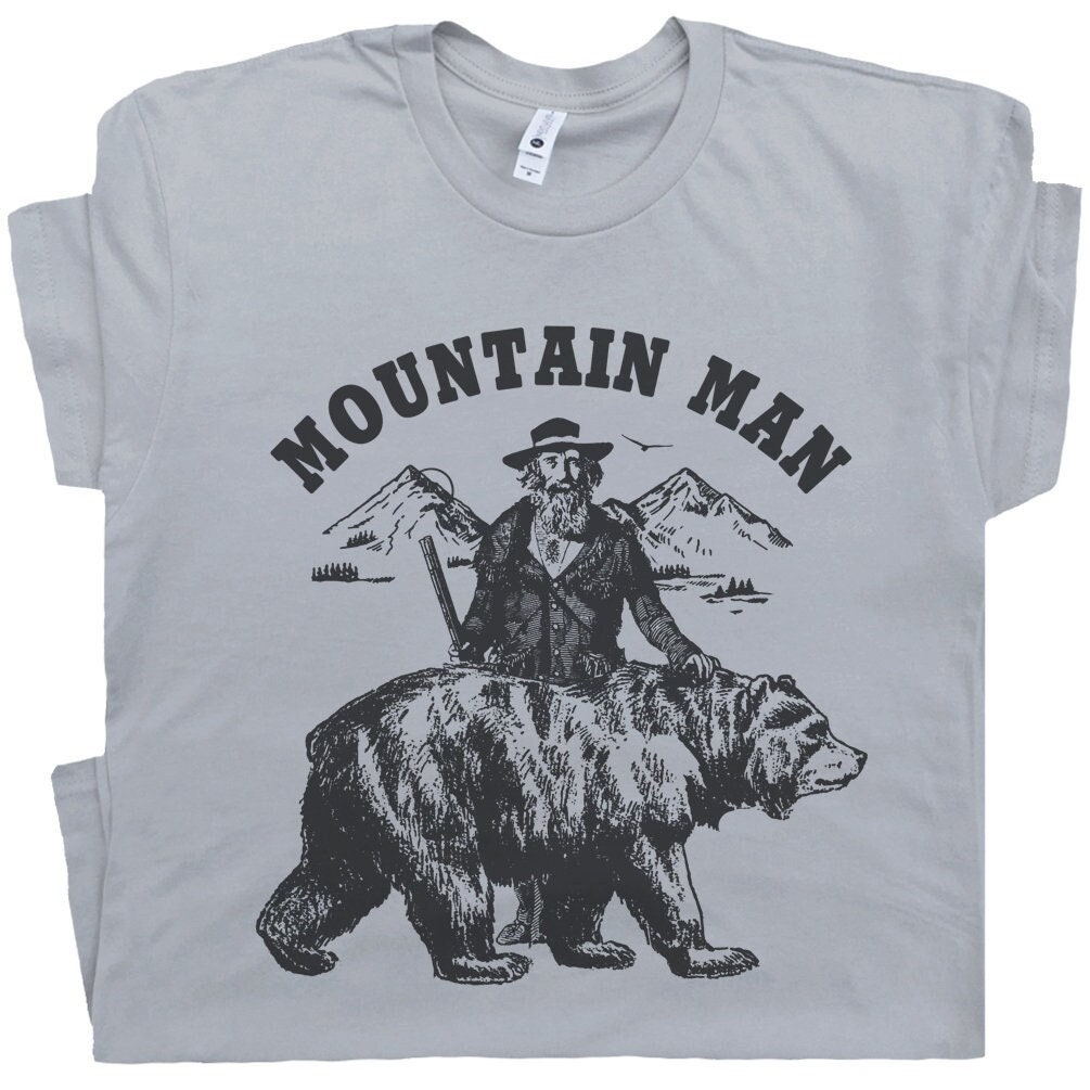 Mountain Man T Shirt Mountain Theme Shirt For Men Guys Vintage Country Music Tee Western Shirt Moonshine Tee Travel Hiking Camping Shirt