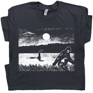 Bigfoot Shirt Ufo Shirt Alien T Shirt Cryptid T-Shirt For Men Women Guys Ladies Cryptozoology Cool Graphic Tee Sasquatch Shirt