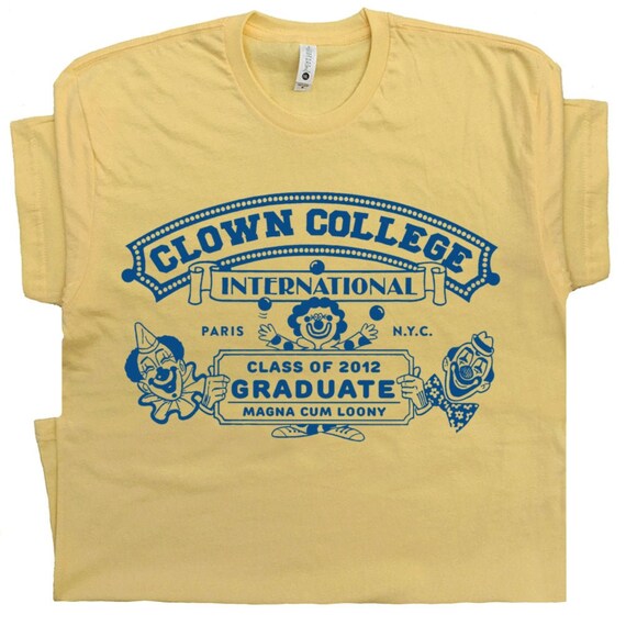 Circus Clown College T Vintage Clown Shirt - Etsy