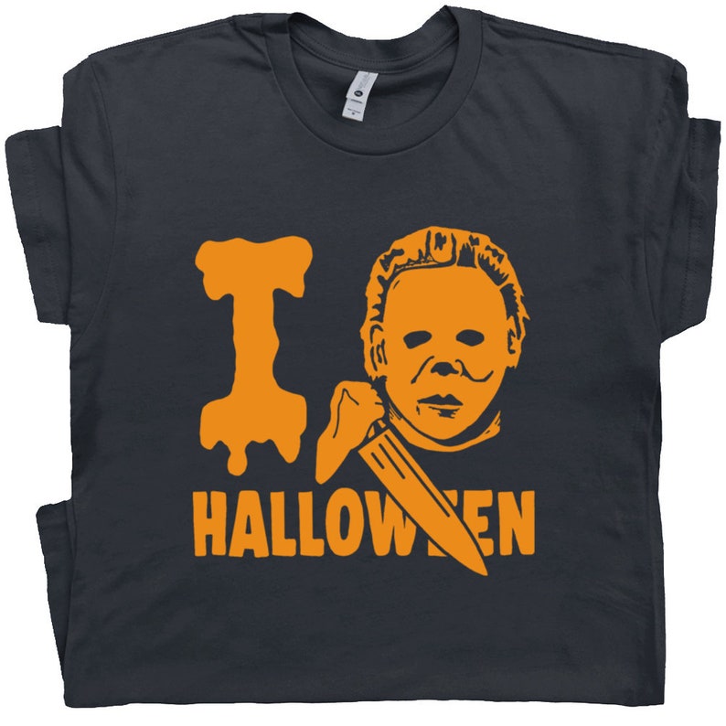Funny Halloween T Shirt Michael Myers Shirt Scary Halloween Shirt for Men Women Guys Kids Cute Halloween Tee Vintage Horror Movie Shirt image 1