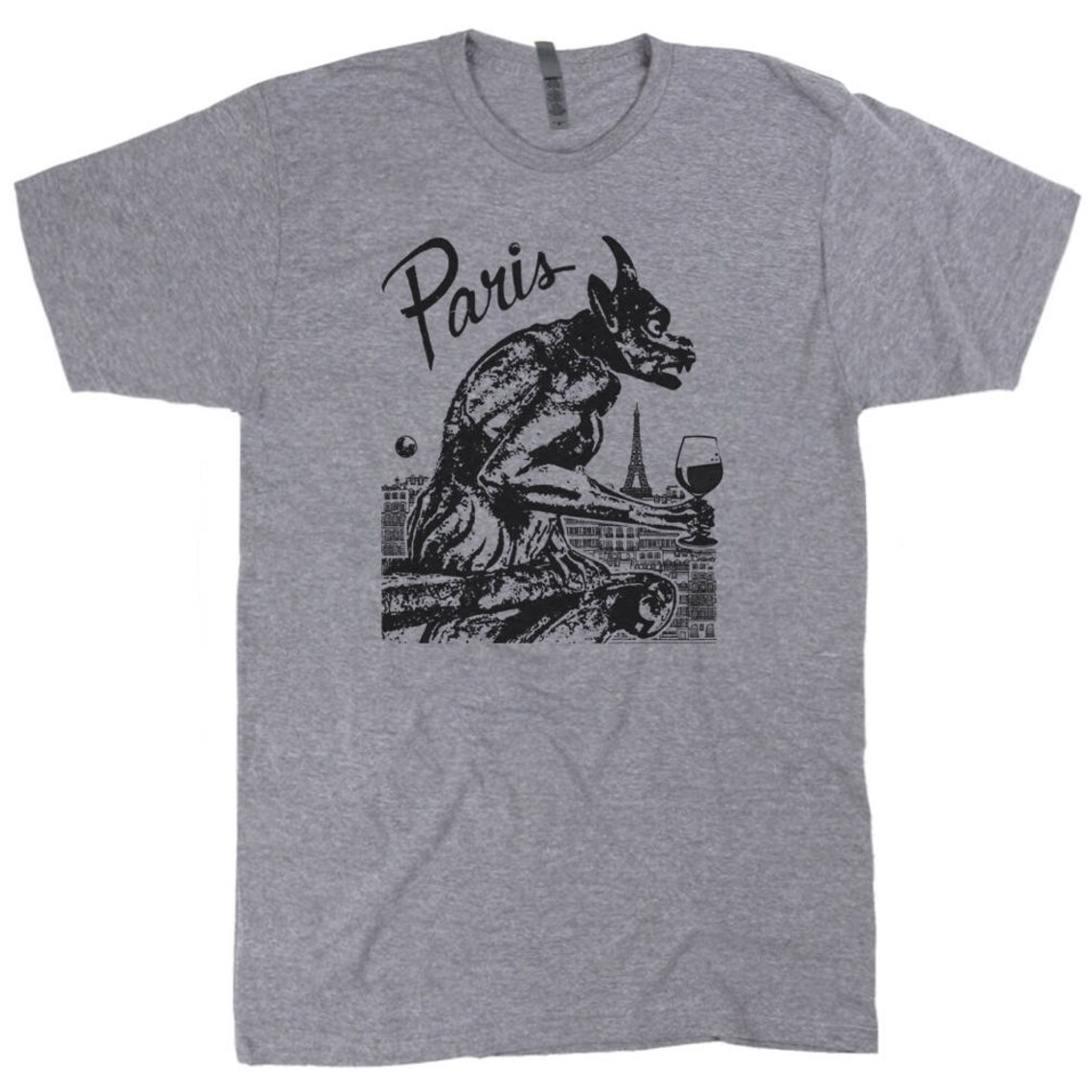 Paris France T Shirt Vintage Paris Gargoyle T Shirt Absinthe Etsy
