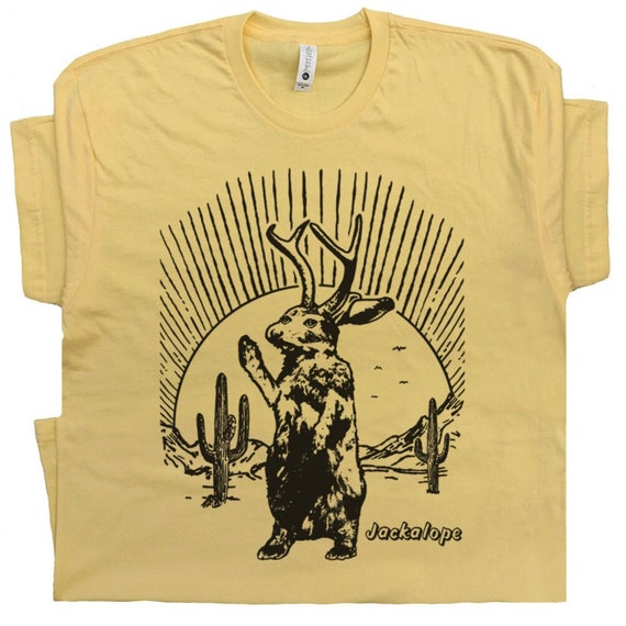 Vintage Jackalope Shirt For Men Distressed Tee Cryptozoology Vintage Jackalope Shirt For Men Distressed Tee Cryptozoology