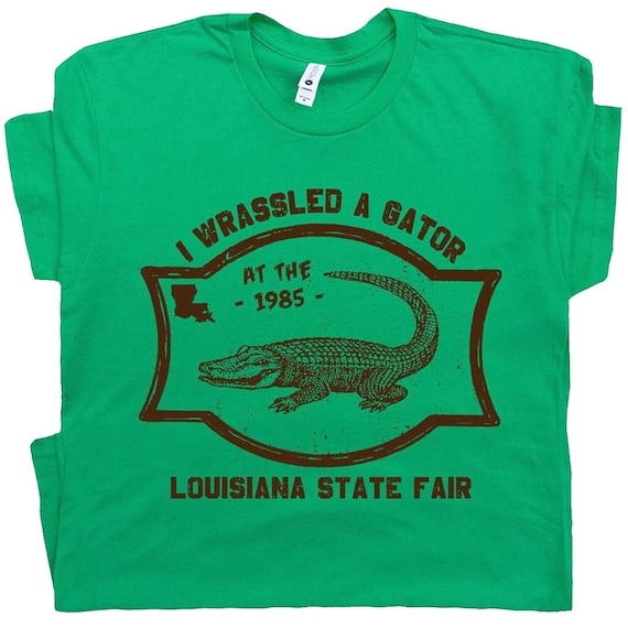 Alligator Wrestling T Shirt Alligator Shirt Crocodile Shirt Gators Tigers Tee Louisiana State Fair Funny Shirt Circus Florida Alabama Shirt