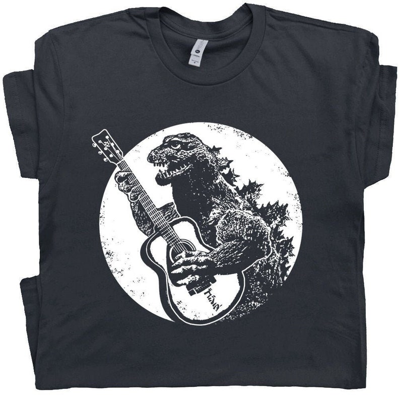 Dinosaur Playing Guitar Shirt godzilla guitar t shirt