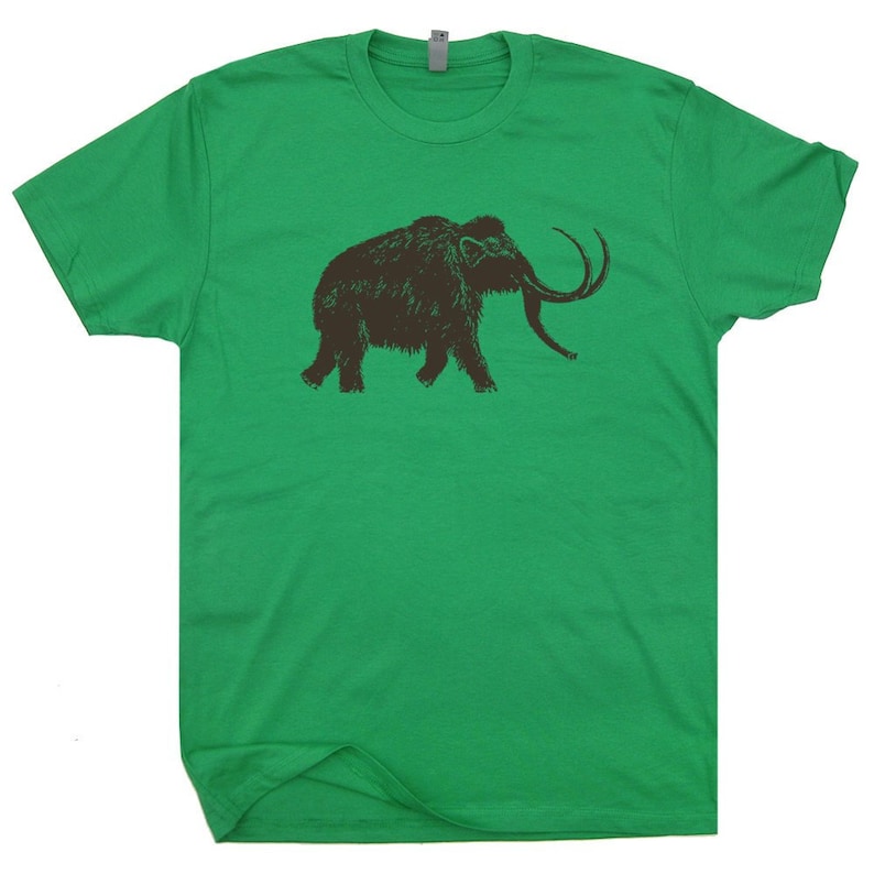 Big Woolly Mammoth T Shirt Dinosaur Shirts Cool Elephant Tee Etsy