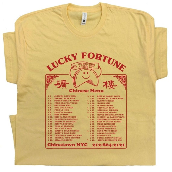 Chinese Food T Shirt Funny Restaurant Shirt for Men Women Guys Fortune Cookie Shirt Cool Retro Graphic Tee Sriracha Shirt Ramen Noodles