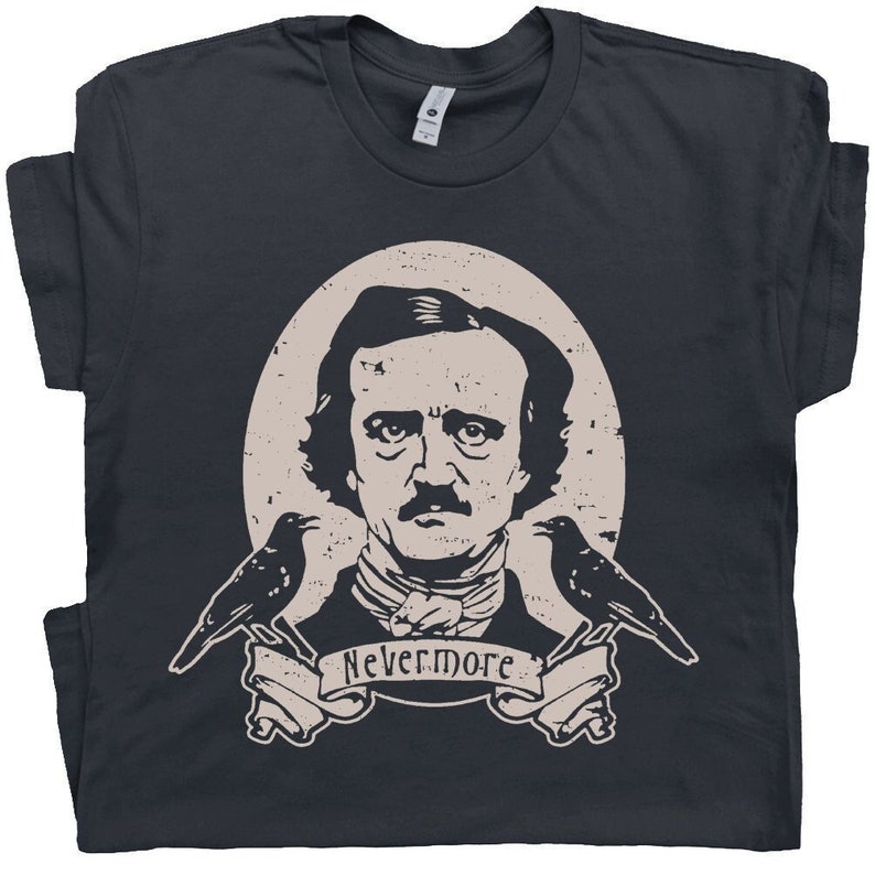 edgar allan poe t shirt gothic horror shirts for women men