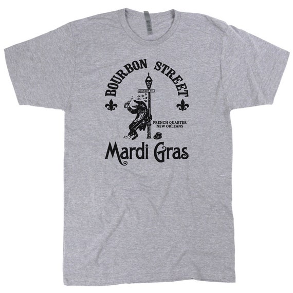 Mardi Gras T Shirt Bourbon Street New Orleans Beer Tee Funny