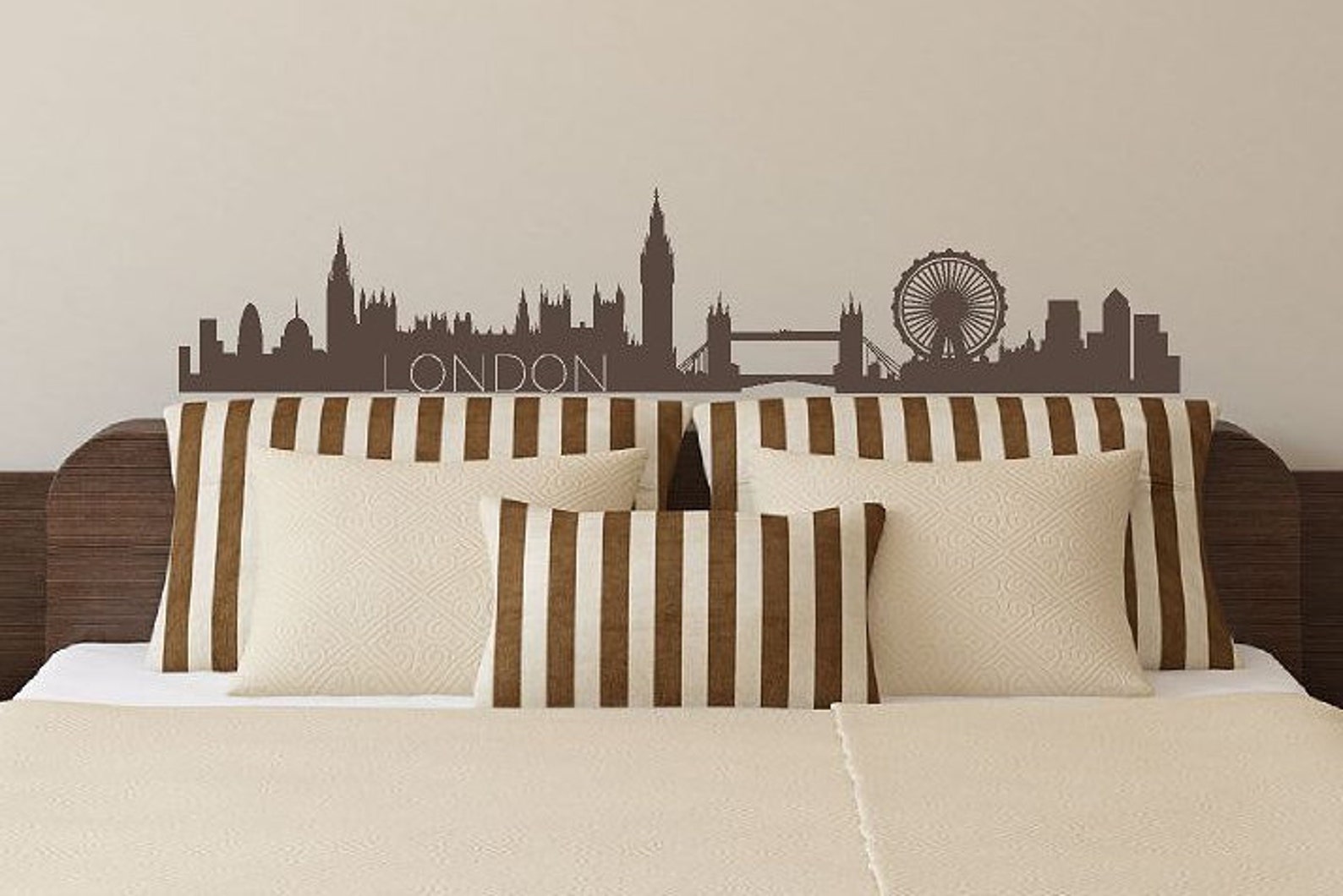 London City Skyline Vinyl Wall Decal Living Room Decal Etsy