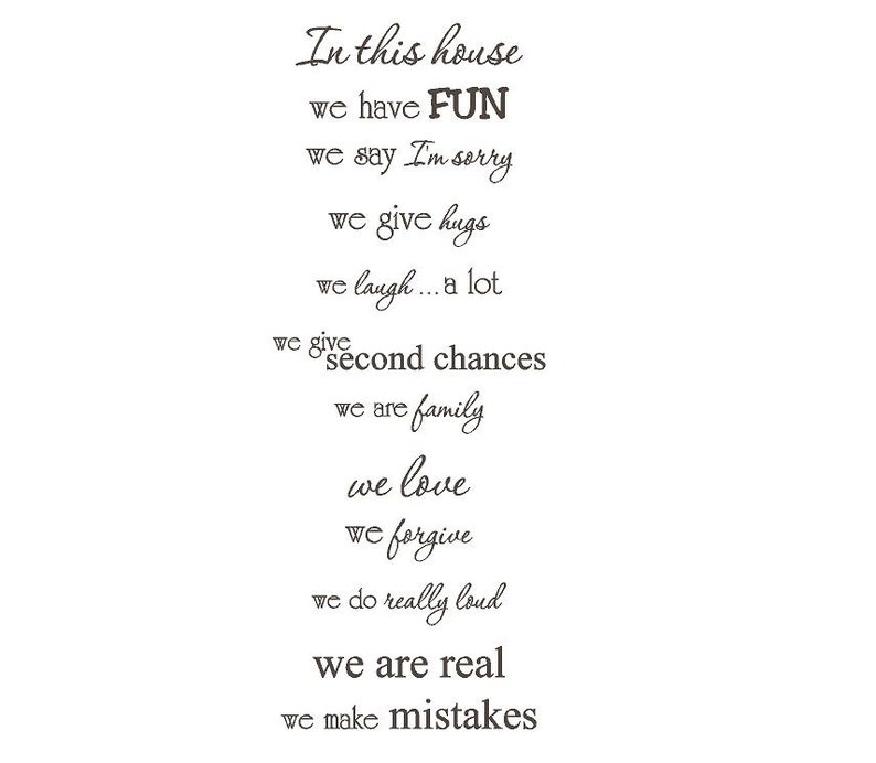 Family Stair Riser Decals in This House Stairway Decor Etsy