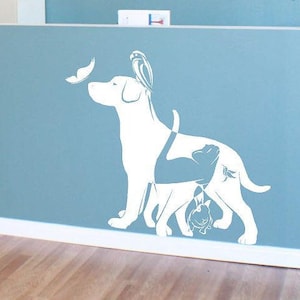 Pets Animal Wall Decals | Wall Art | Veterinary Clinic Decor | Grooming Salon Decor | Cat Sticker | Mural | Kitten Wall Decal | CE65