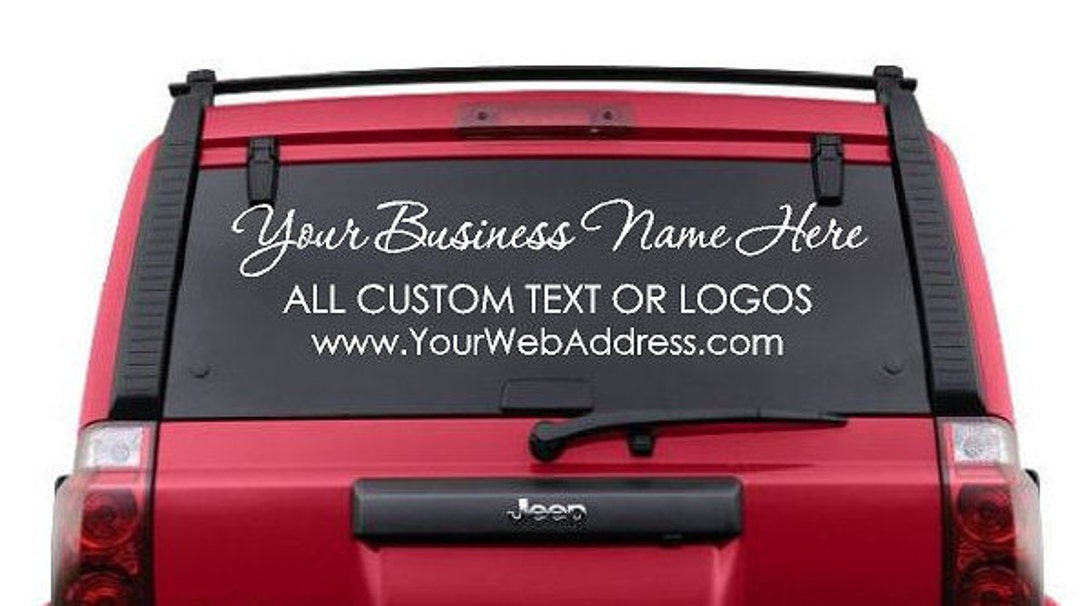 Custom Car Window Decals, Business Logos, Custom Business Decals, Custom Window Stickers