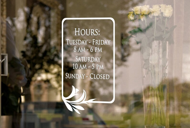 Business Sign Decal Custom Window Decal Custom Business Etsy