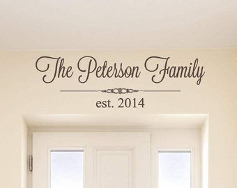 Personalized Family Wall Decal | Family Name Wall Decal | Last Name Wall Decal | Vinyl Lettering | Gift for Her | Wall Art |Wedding gift CE8