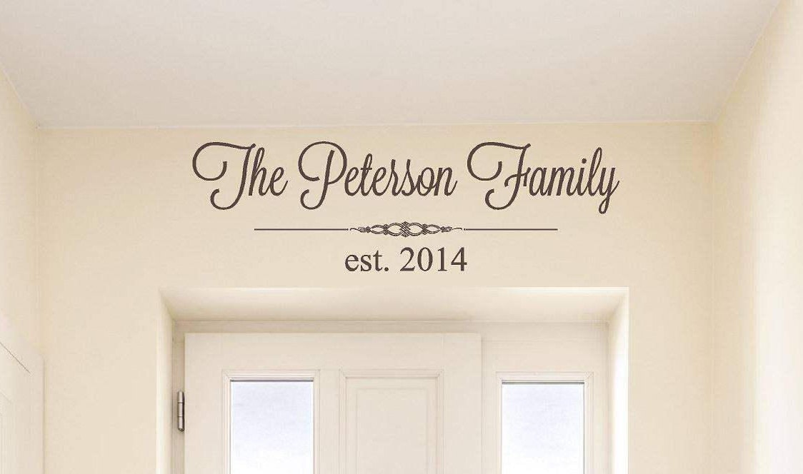 Décalcomanies Personnalisées de Mur Famille | Nom Wall Decal Mur Lettrage Vinyle Cadeau Pour Son Art
