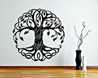 Mandala Wall Decal | Tree of Life Wall Sticker | Living Room Decal | Large Wall Decals | Cultural Symbol Vinyl Wall Decal | Wall Art | CE121