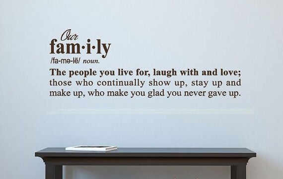 Family Wall Decal Dictionary Definition Family Love Decals Living Room Decor Vinyl Lettering Wall Decor Wall Stickerce38