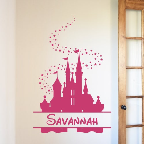 Personalized Disney Castle Wall Decal Nursery Wall Art Kids Etsy