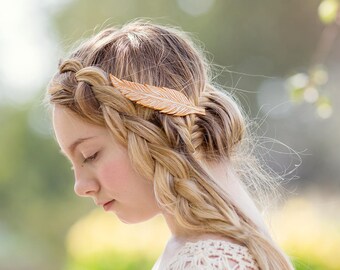 Feather Hair Clip, Bridesmaid Gifts, Boho Wedding, Clip for Thick Hair, Wedding Hair Clip, Romantic Hair Clip