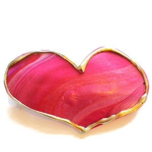 Heart Hair Clip, Large Ruby Red Heart Hair Barrette, Heart Clip for Long Hair, Valentines Day Gifts, Clips for Thick Hair, Polymer Clay Clip