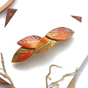 Leaf Hair Clip, Large Hair Barrette, Accessory for Hair, Gifts for Her, Handmade Hair Clip, Unique Clip