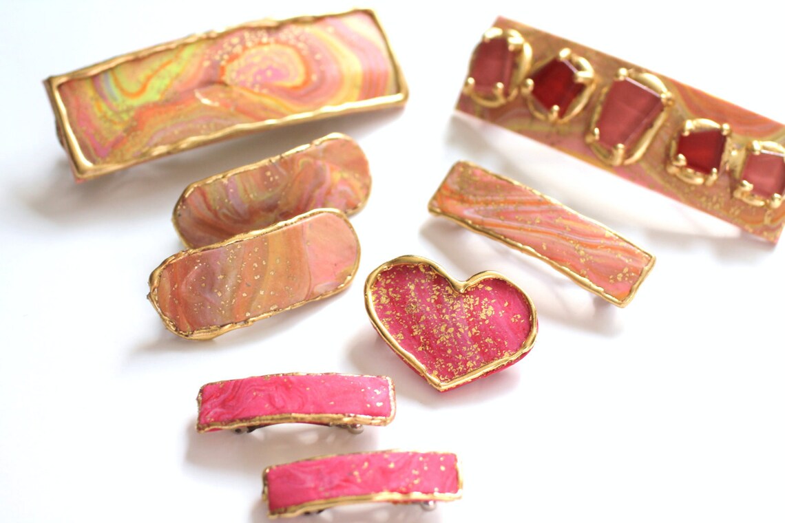 Hair Barrettes Small Hair Barrettes Hair Clips French Clip Etsy