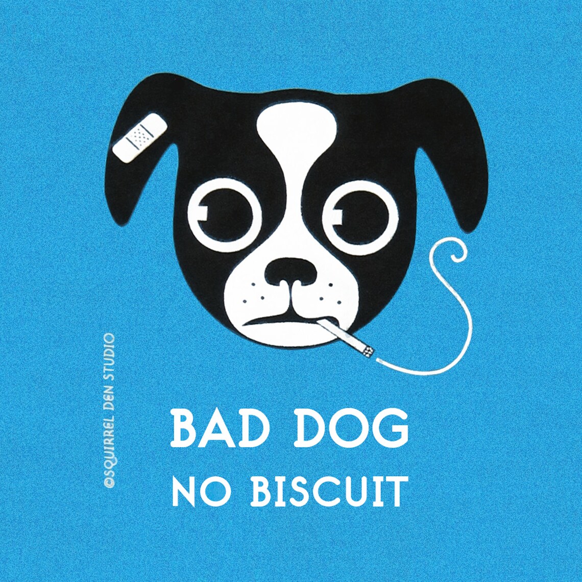 Dog Tee Shirt BAD DOG No Biscuit Blue Unisex Tee Size S Etsy