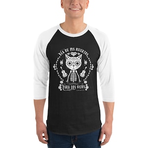 Cat T-Shirt | Day of the Dead | Baseball-style Raglan Sleeve Unisex Shirt