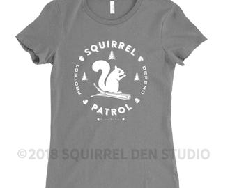 SQUIRREL PATROL | Women's Slim-fit t-shirt | Squirrel Lover Gift | Squirrel Tee