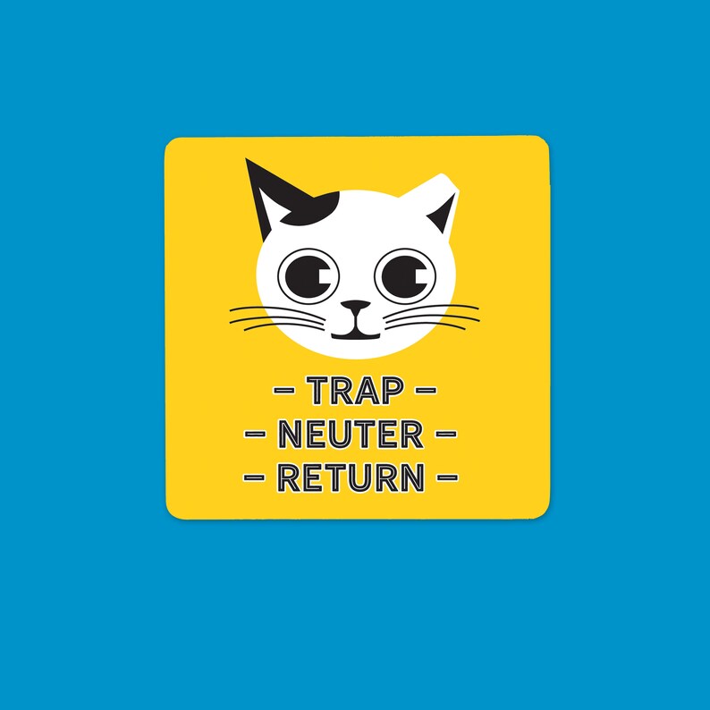 TNR Sticker Trap Neuter Return Sticker Large or small 2.5 inches inches