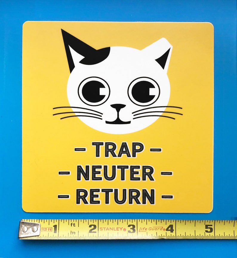 TNR Sticker Trap Neuter Return Sticker Large or small image 2