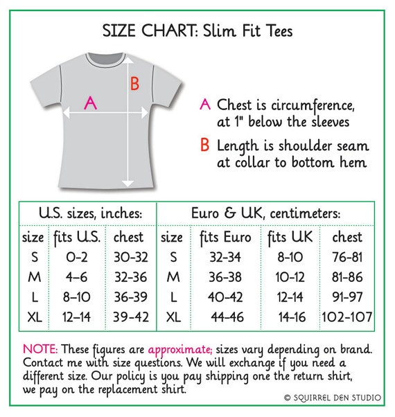 Xl Slim Fit Shirts Size Chart