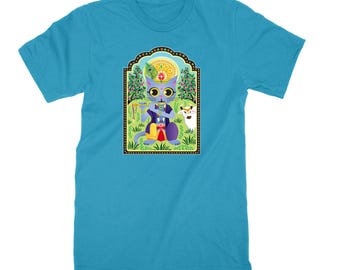 Cat T-shirt | Unisex Krishna Cat Tee | Choice of Colors