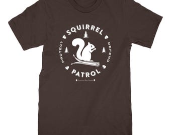Squirrel Patrol T-Shirt: Unisex Cotton Tee, Squirrel Lover Gift