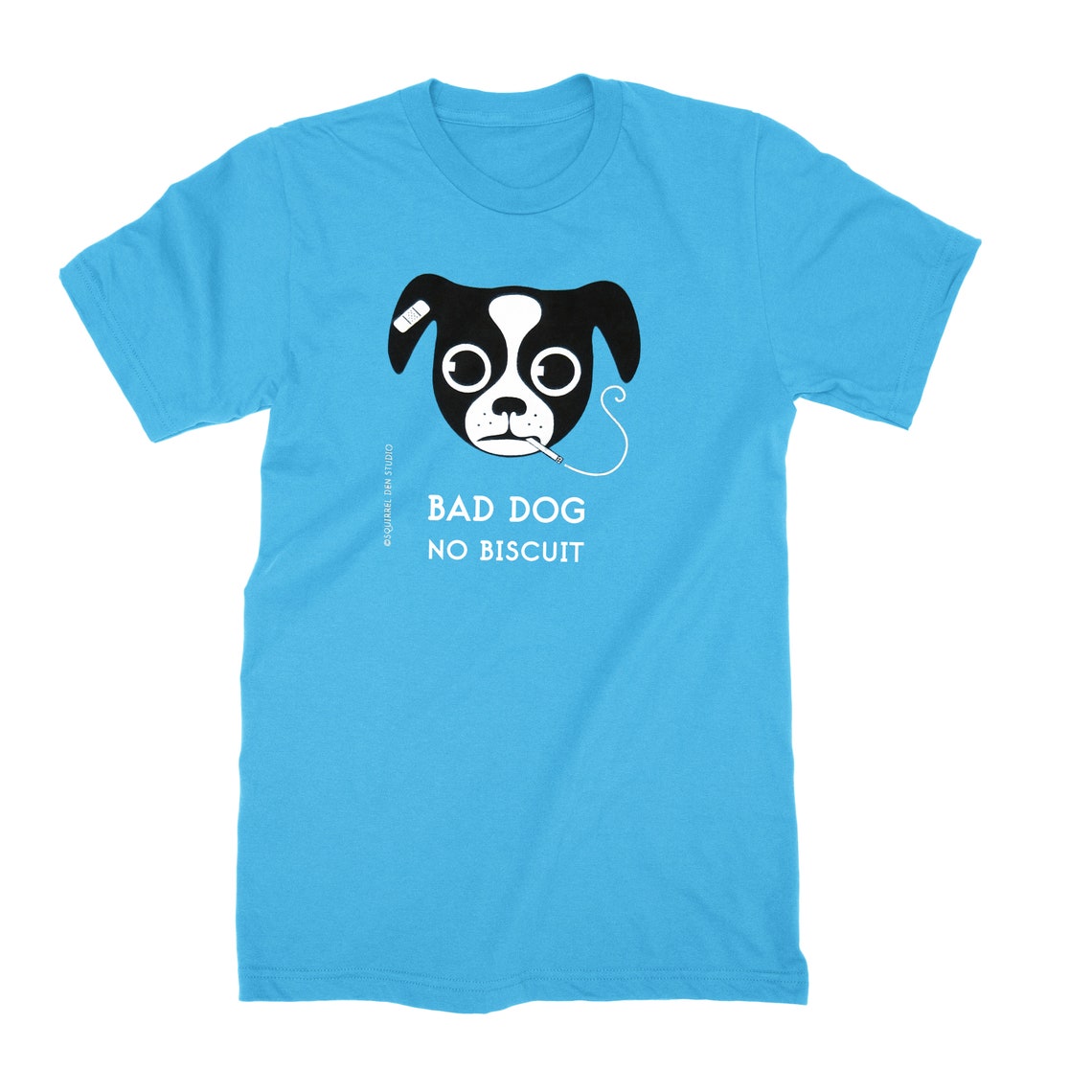 Dog Tee Shirt BAD DOG No Biscuit Blue Unisex Tee Size S Etsy