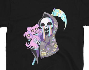 Grim Reaper and Cerberus pastel goth shirt -  yami kawaii pastel goth gothic dark weeb creepy cute