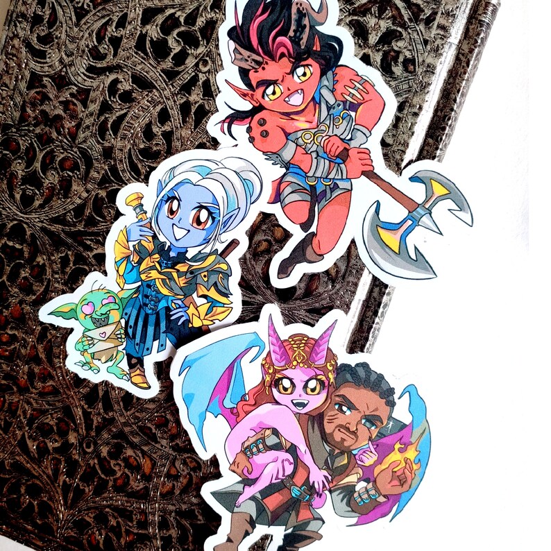 Dnd Rouge Chibi Dnd Characters Video Game in Chibi Style - RPG Mage Warrior Druid ...