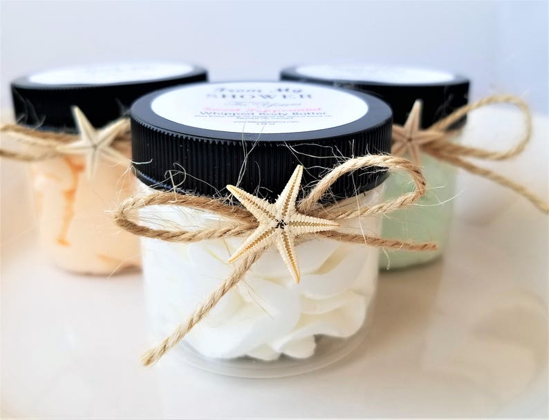 20 Beach Themed Body Butters, Personalized favors, Beach themed Favors, Beach bridal shower, Beach baby shower favors, beach wedding favors